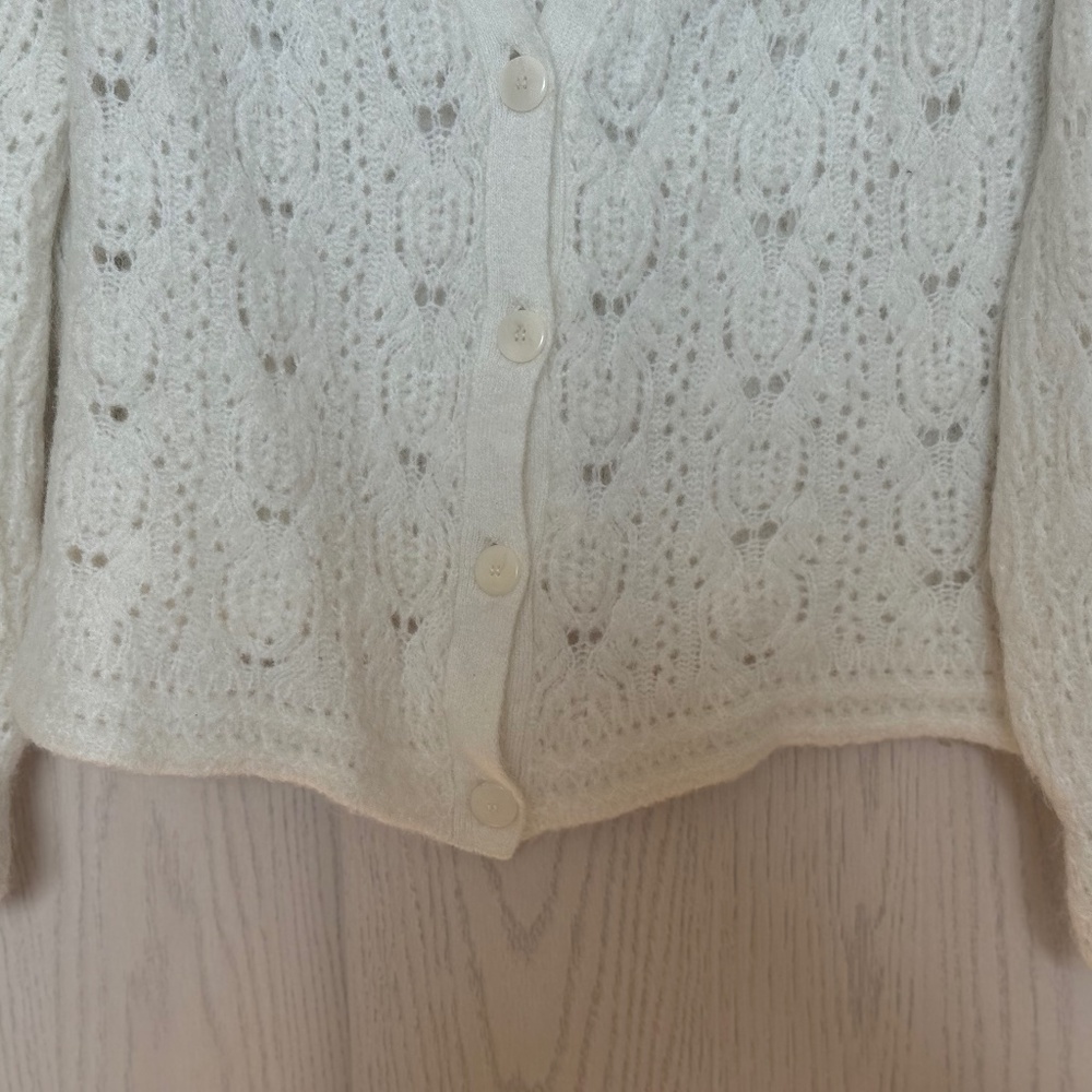 Sezane Joia Cardigan Écru. - Size XL - Picture 7 of 11